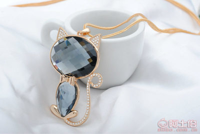 春芳新款MY-00105貓貓水晶項鏈 可愛靈動，點亮日常穿搭